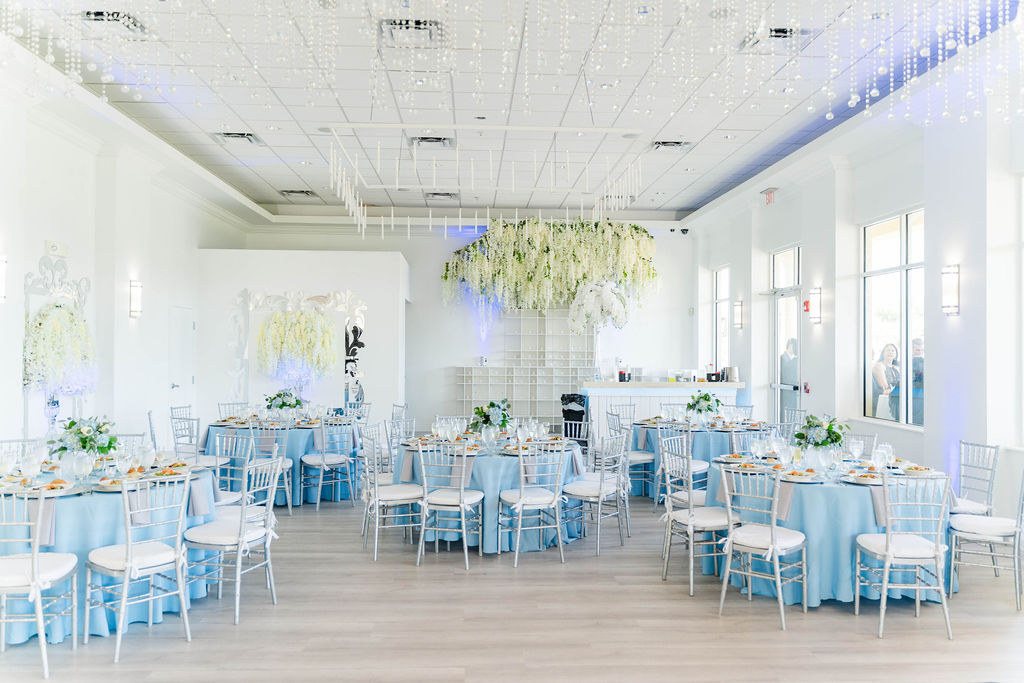 Palm Beach, West Palm Beach event venue with elegant ballrooms, dancefloor and luxury decor for receptions, Quinceanera, birthdays, celebration of life and corporate events, LGBTQ friendly