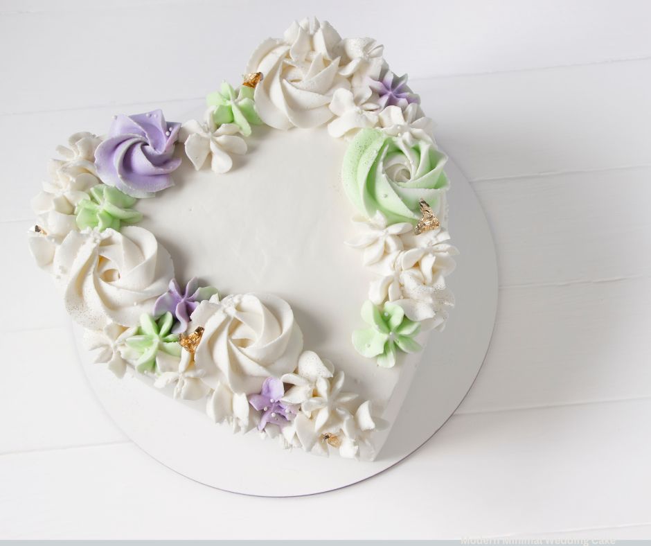 Palm Beach wedding venue reception with a heart shaped wedding cake