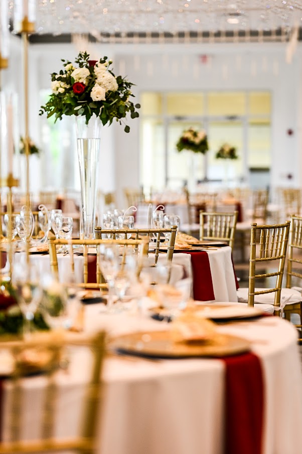 Affordable Palm Beach wedding venue with ballroom reception featuring luxury light up dance floor